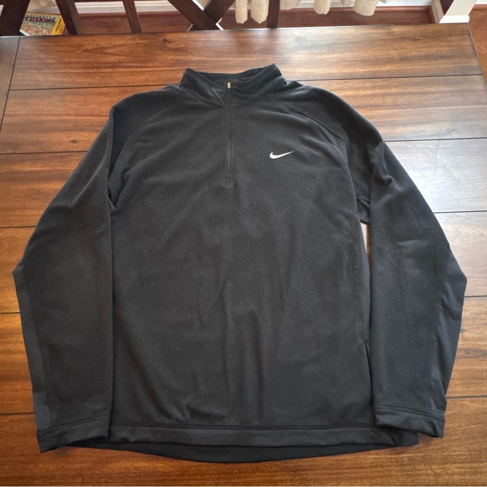 Vintage Nike Y2K Men’s‎ Quarter Zip NikeFit Pullover Fleece Size 2XL Black